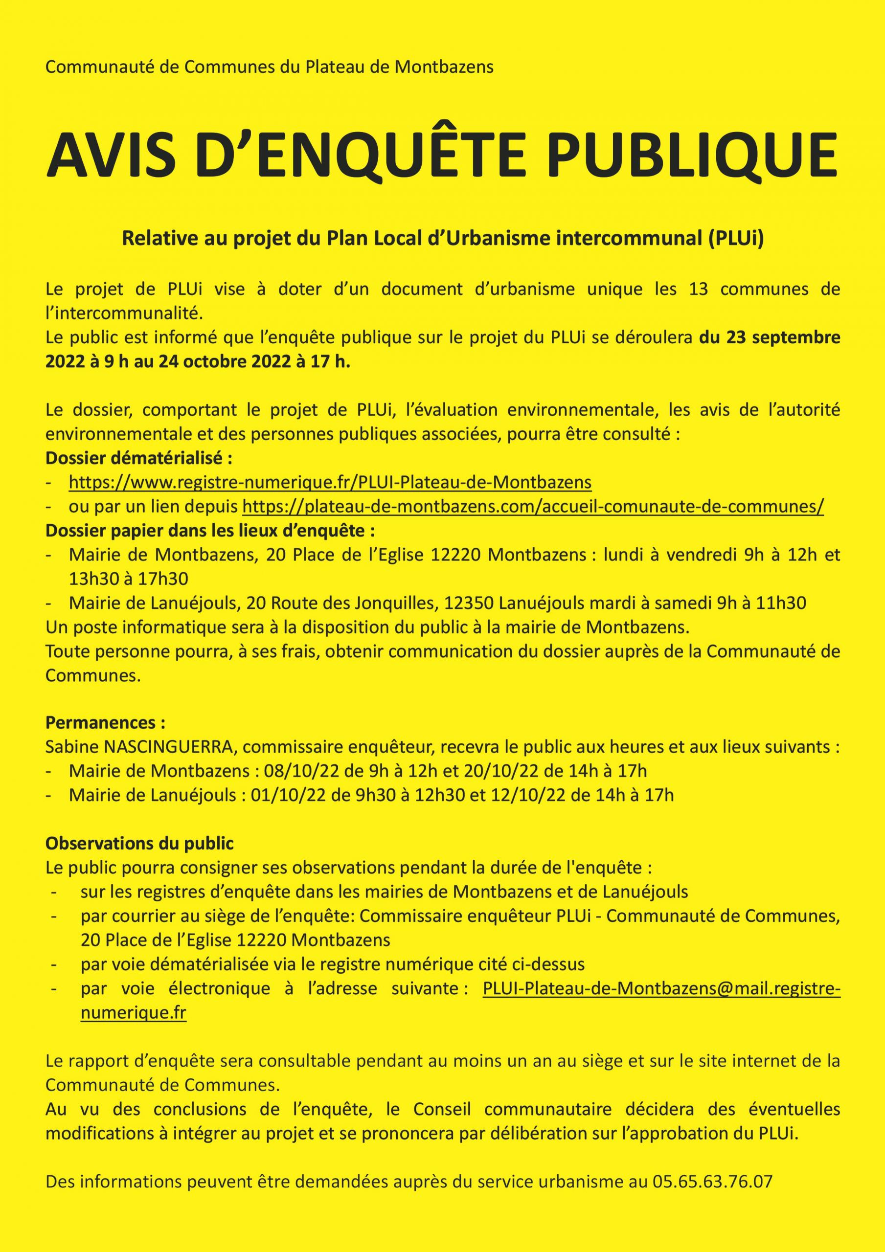 Lire la suite à propos de l’article enquête PLUI plateau de Montbazens